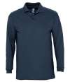 11353 Winter II SOL'S Winter II Long Sleeve Cotton Piqué Polo Shirt Navy colour image
